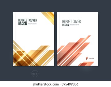 Abstract cover design, business brochure template layout, report, magazine or booklet in A4 with red dynamic diagonal rectangular geometric shapes. Vector illustration.