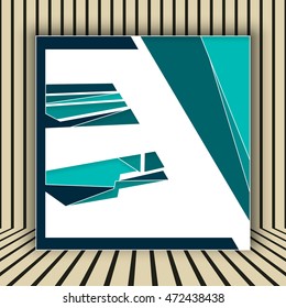 Abstract cover design, business brochure template layout, report, magazine or booklet with green, blue lines on white background. Vector illustration.