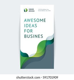 Abstract cover design, business brochure template, layout, report, magazine, banner, booklet waves dynamic fuzzy, soft lines, smooth shape. Vector illustration with place for logo and text.