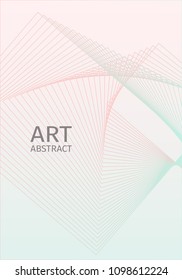 Abstract cover design. Colorful halftone gradients. Future geometric patterns. Colorful gradients minimalist vector. Green and pink soft gradients. Elegant modern cover design. Dynamic art vector.