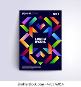 Abstract cover design with creative geometric pattern. Eps10 vector.