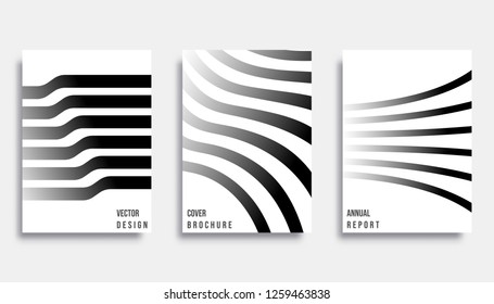 Abstract cover design. Gradient lines background for the banner, flyer, poster, brochure or other printing products. Vector illustration.