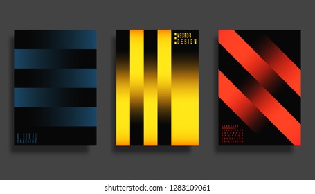 Abstract cover design. Gradient lines background for the banner, flyer, poster, brochure or other printing products. Vector illustration.