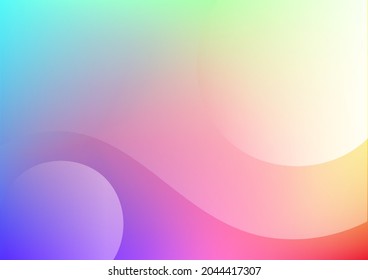 Abstract cover design with iridescent gradients and curves, A3