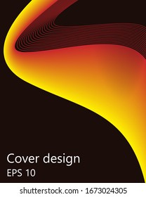 Abstract cover design modern flat style. Bright design on a black background. EPS 10.