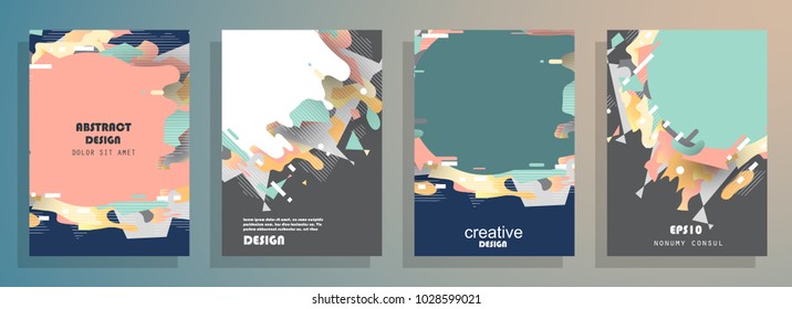 Abstract cover design. Modern geometric style trends. Background for banner, card, poster, identity, web design.