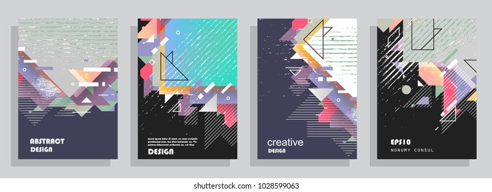 Abstract cover design. Modern geometric style trends. Background for banner, card, poster, identity, web design.
