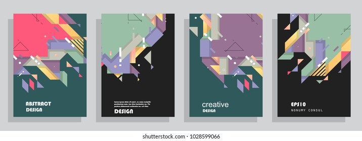 Abstract cover design. Modern geometric style trends. Background for banner, card, poster, identity, web design.