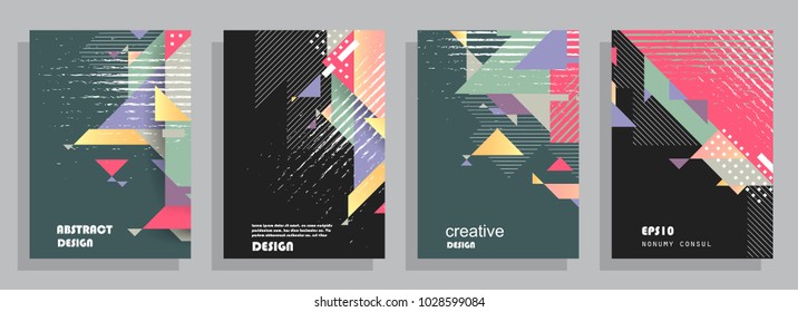 Abstract cover design. Modern geometric style trends. Background for banner, card, poster, identity, web design.
