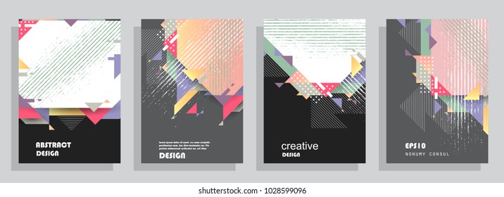 Abstract cover design. Modern geometric style trends. Background for banner, card, poster, identity, web design.