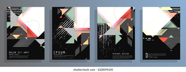 Abstract cover design. Modern geometric style trends. Background for banner, card, poster, identity, web design.