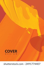 Abstract cover design with oil painting art background