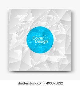 Abstract cover design. Polygonal background. Geometric vector banner