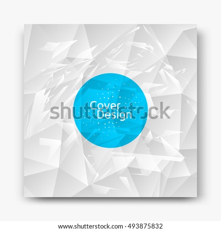 Abstract cover design. Polygonal background. Geometric vector banner