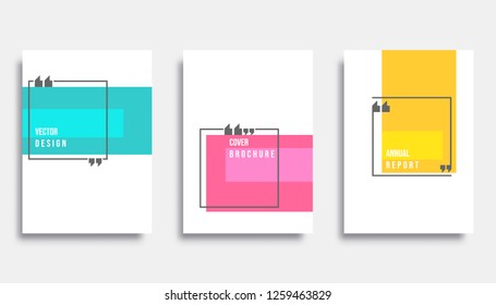 Abstract cover design. Quote box background for the banner, flyer, poster, brochure or other printing products. Vector illustration.