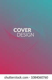 Abstract cover design. Red, blue, violet gradients. Future geometric patterns. Minimalist design vector. Colorful soft gradients. Elegant modern cover design. Dynamic art vector. Trendy illustration.