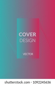Abstract cover design. Red, blue, violet gradients. Future geometric patterns. Minimalist design vector. Colorful soft gradients. Elegant modern cover design. Dynamic art vector. Trendy illustration.