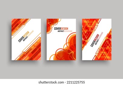 Plantilla de conjunto de diseño de portada abstracta en A4. patrones geométricos.
Diseño abstracto para folletos, presentaciones, revistas, afiches, negocios, portafolios, folletos, banners y sitios web vectores Eps10.
