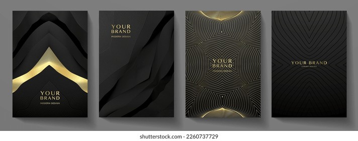 Abstract cover design set. Vector pattern for business layout, brochure template