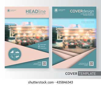 Abstract cover design suitable for flyer, brochure, leaflet, book cover and annual report. Old rose and canton green color in A4 size template background with bleed. Vector illustration