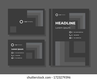 Abstract cover design template minimal black concept, digital poster template, vector design.