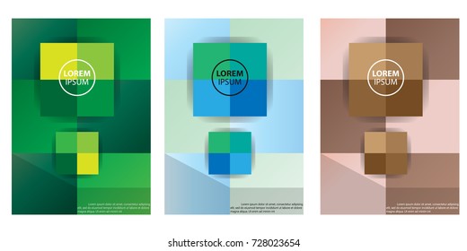 abstract cover design, with the theme of the square arrangement and the amazing color combination.