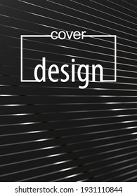 Abstract cover design. In white and gray colors.