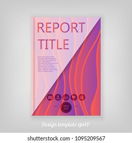 Abstract cover design with wonderful pink and purple gradient background, Brochure Report  Design. Corporate Leaflet Template