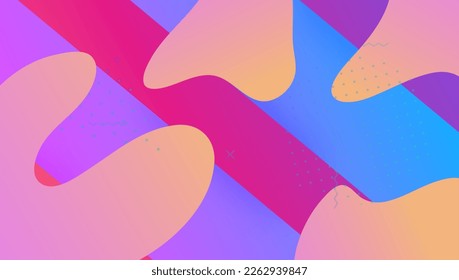 Abstract Cover. Dynamic Background. Color Landing Page. Flow Neon Shape. Violet Trendy Banner. Fluid Journal. Plastic Paper. Horizontal Wallpaper. Magenta Abstract Cover