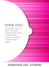 Abstract cover envelope pink background, vector illustration