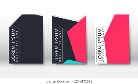 Abstract cover with geometric elements. book design concept. Futuristic business layout. Digital poster template. Design Vector - eps10