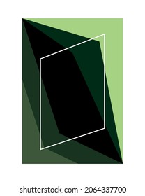 estilo de diseño geométrico de portada abstracta