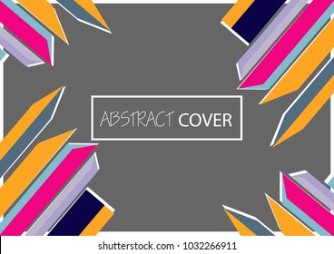 abstract cover with geometric lines triangulation