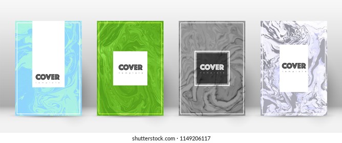 Abstract cover. Good-looking design template. Suminagashi marble hipster poster. Good-looking trendy abstract cover. Business vector illustration.