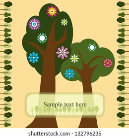 abstract cover of green tree foliage
