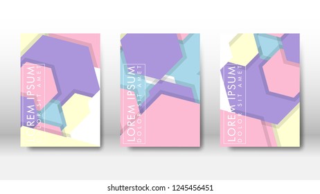 Abstract cover with hexagon elements. book design concept. Futuristic business layout. Digital poster template. Design Vector - eps10
