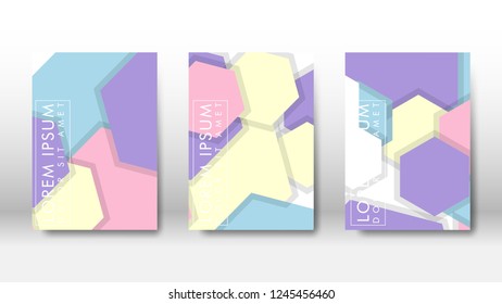 Abstract cover with hexagon elements. book design concept. Futuristic business layout. Digital poster template. Design Vector - eps10