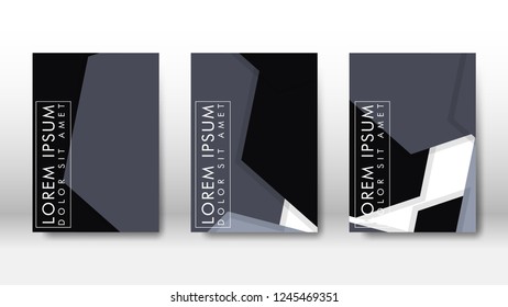 Abstract cover with hexagon elements. book design concept. Futuristic business layout. Digital poster template. Design Vector - eps10
