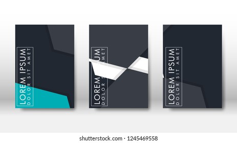 Abstract cover with hexagon elements. book design concept. Futuristic business layout. Digital poster template. Design Vector - eps10