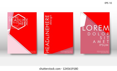 Abstract cover with hexagon elements. book design concept. Futuristic business layout.