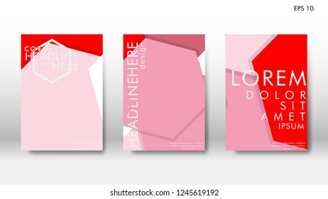 Abstract cover with hexagon elements. book design concept. Futuristic business layout.