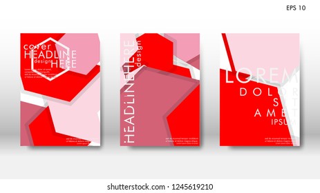 Abstract cover with hexagon elements. book design concept. Futuristic business layout.