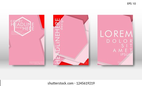 Abstract cover with hexagon elements. book design concept. Futuristic business layout.