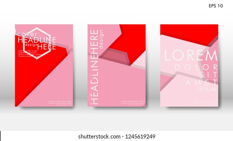 Abstract cover with hexagon elements. book design concept. Futuristic business layout.
