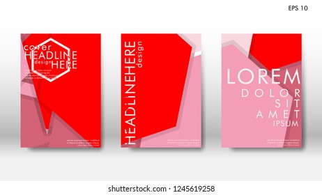 Abstract cover with hexagon elements. book design concept. Futuristic business layout.