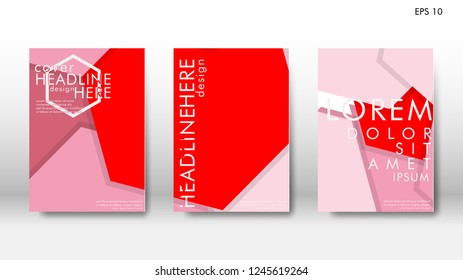 Abstract cover with hexagon elements. book design concept. Futuristic business layout.