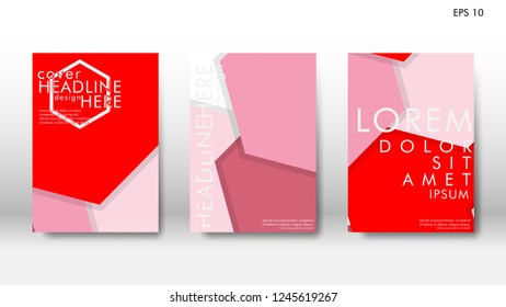 Abstract cover with hexagon elements. book design concept. Futuristic business layout.