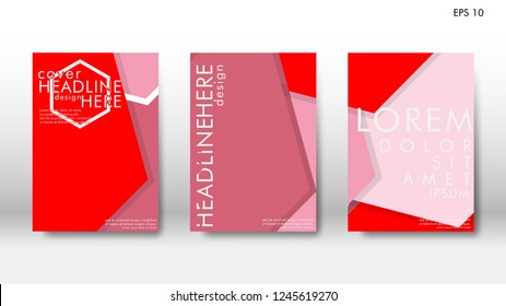 Abstract cover with hexagon elements. book design concept. Futuristic business layout.