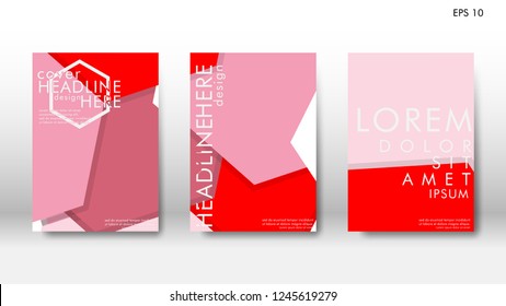 Abstract cover with hexagon elements. book design concept. Futuristic business layout.
