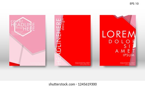 Abstract cover with hexagon elements. book design concept. Futuristic business layout.